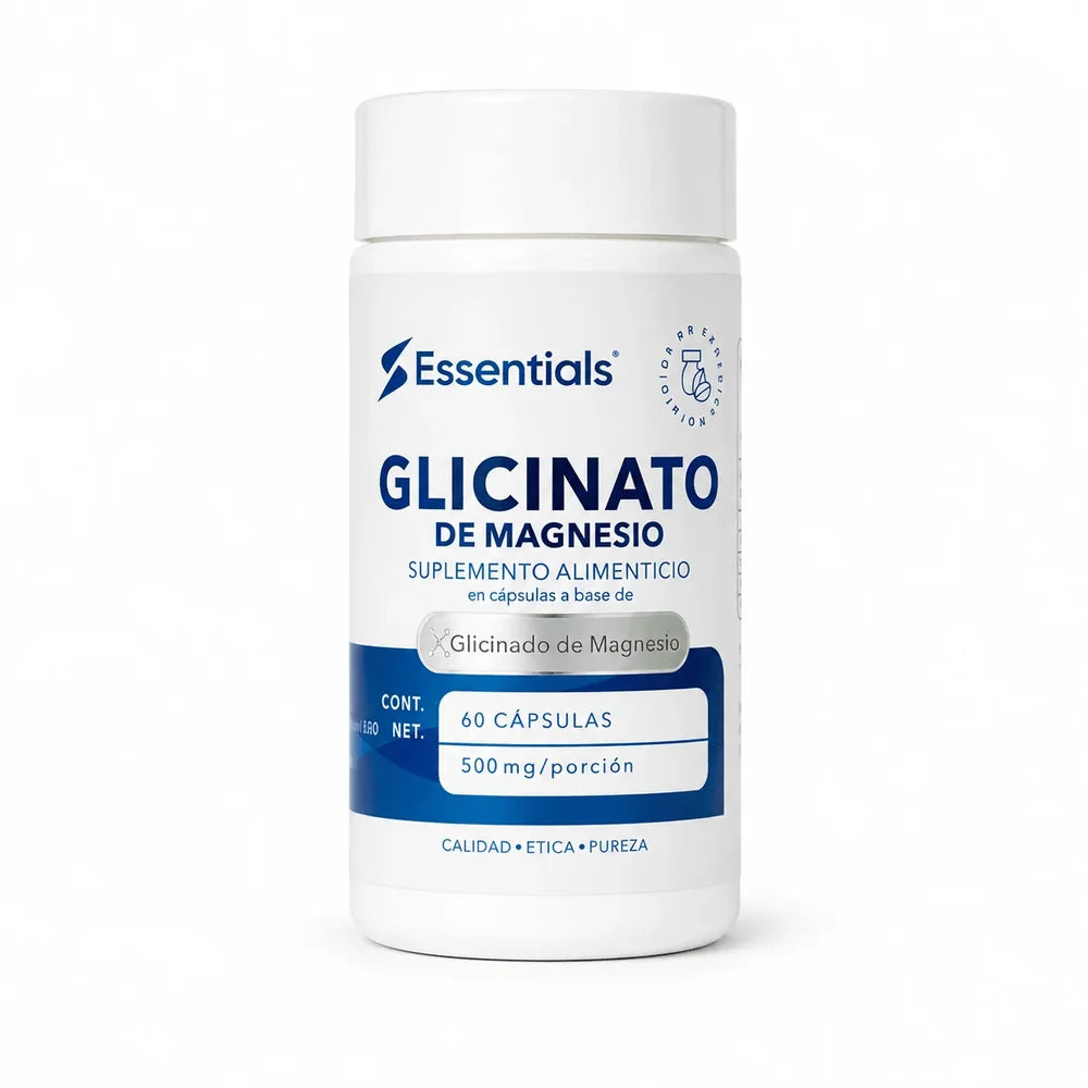 Essentials Glicinato de Magnesio 500 mg 60 cápsulas - imagen 5