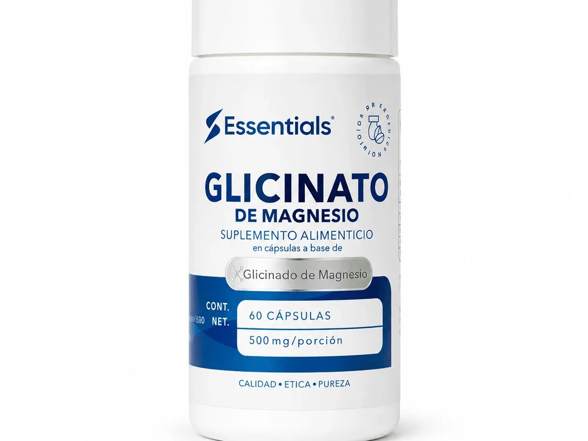 Essentials Glicinato de Magnesio 500 mg 60 cápsulas - imagen 4