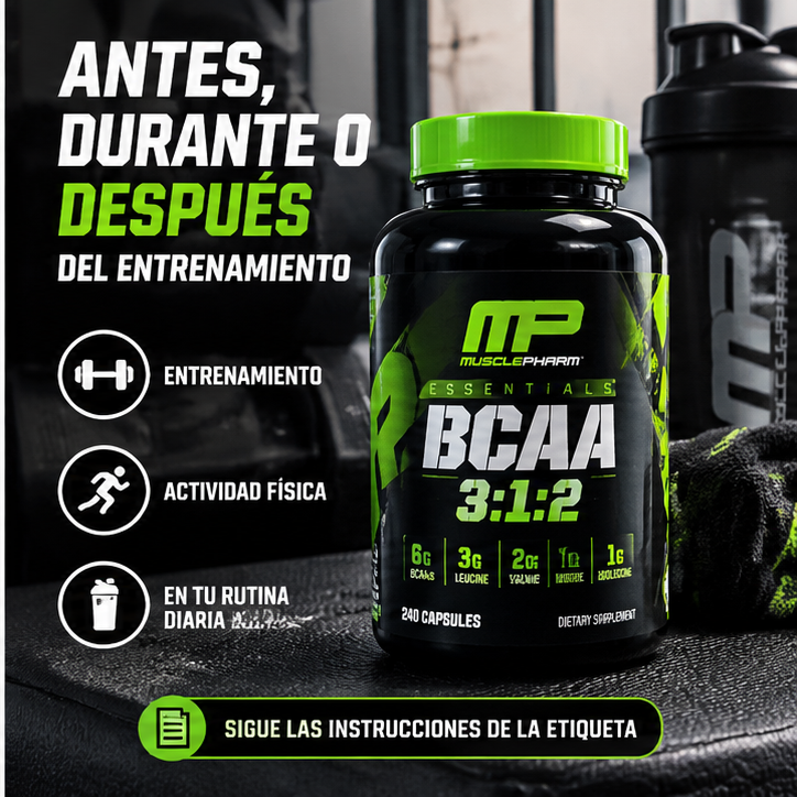 MusclePharm BCAA 3:1:2 - uso en rutina de entrenamiento
