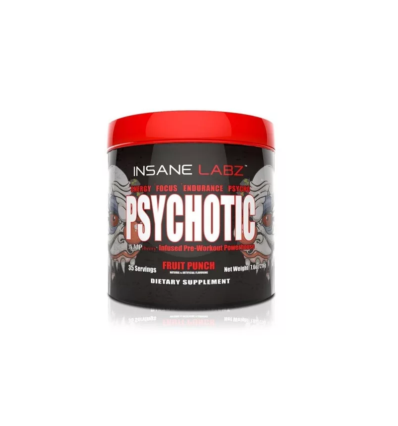 PSYCHOTIC ROJO 35 SERVICIOS INSANE LABZ Suplemento Pre Entreno Ultra Potente para Rendimiento Físico y Energía Máxima