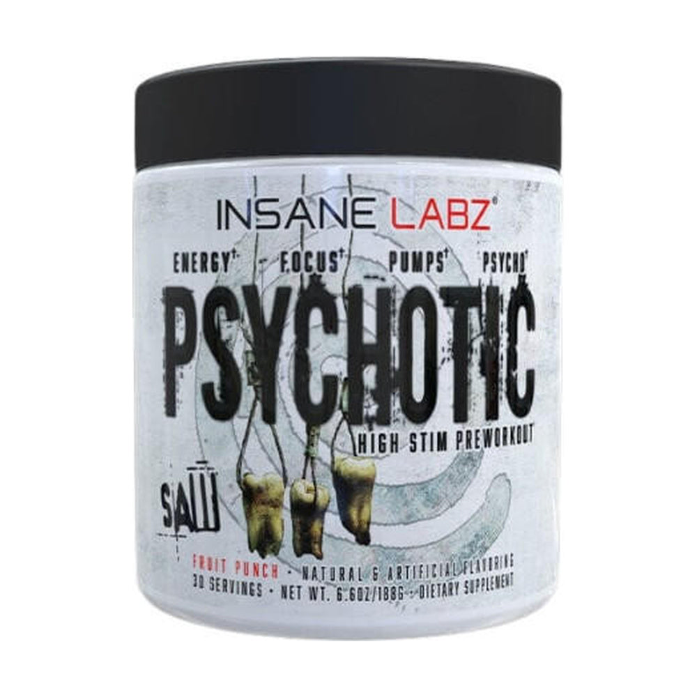 Psychotic Saw Series 30 Serv Insane Labz Pre Entreno En Polvo con TeaCrine y CognatiQ para Rendimiento Deportivo y Energía - Suplemento De Resistencia Fitness — imagen principal normalizada
