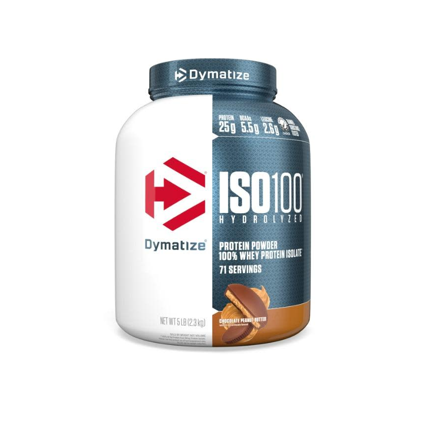 ISO100 5 LB DYMATIZE -- Proteína Muscular Rápida y Eficaz para Crecimiento Muscular sin Lactosa y Grasa