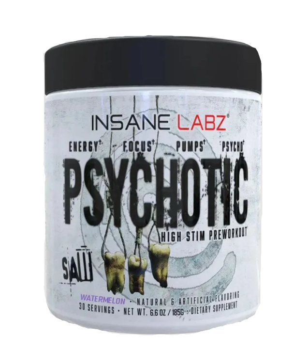 Psychotic Saw Series 60 Servicios Insane Labz  - Suplemento Pre-Entrenamiento con Citrulina Malato y Beta-Alanina para Energía y Resistencia Extrema