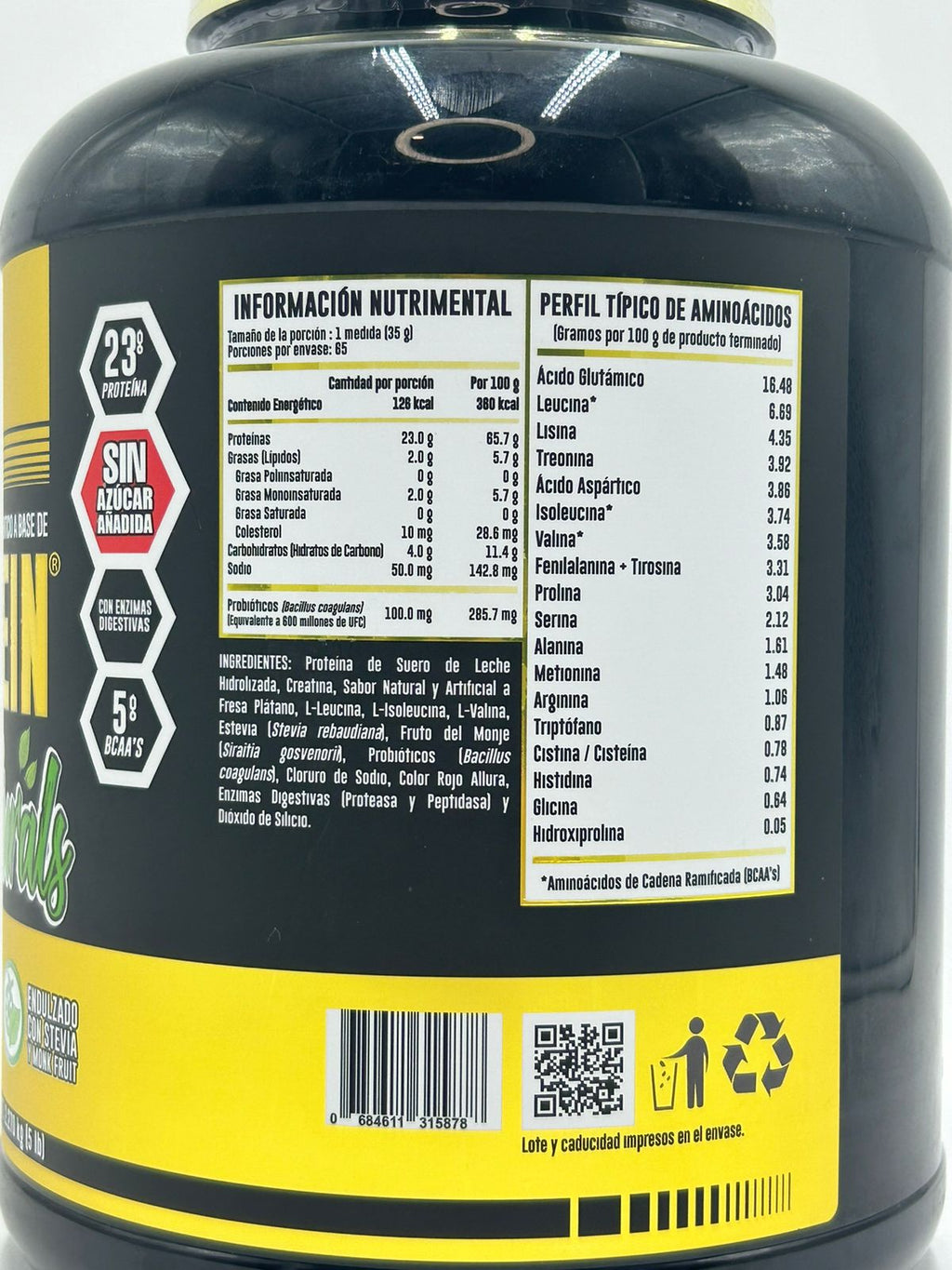 Advance Nutrition Hydrotein Naturals + Probióticos 5 lb | 65 Porciones