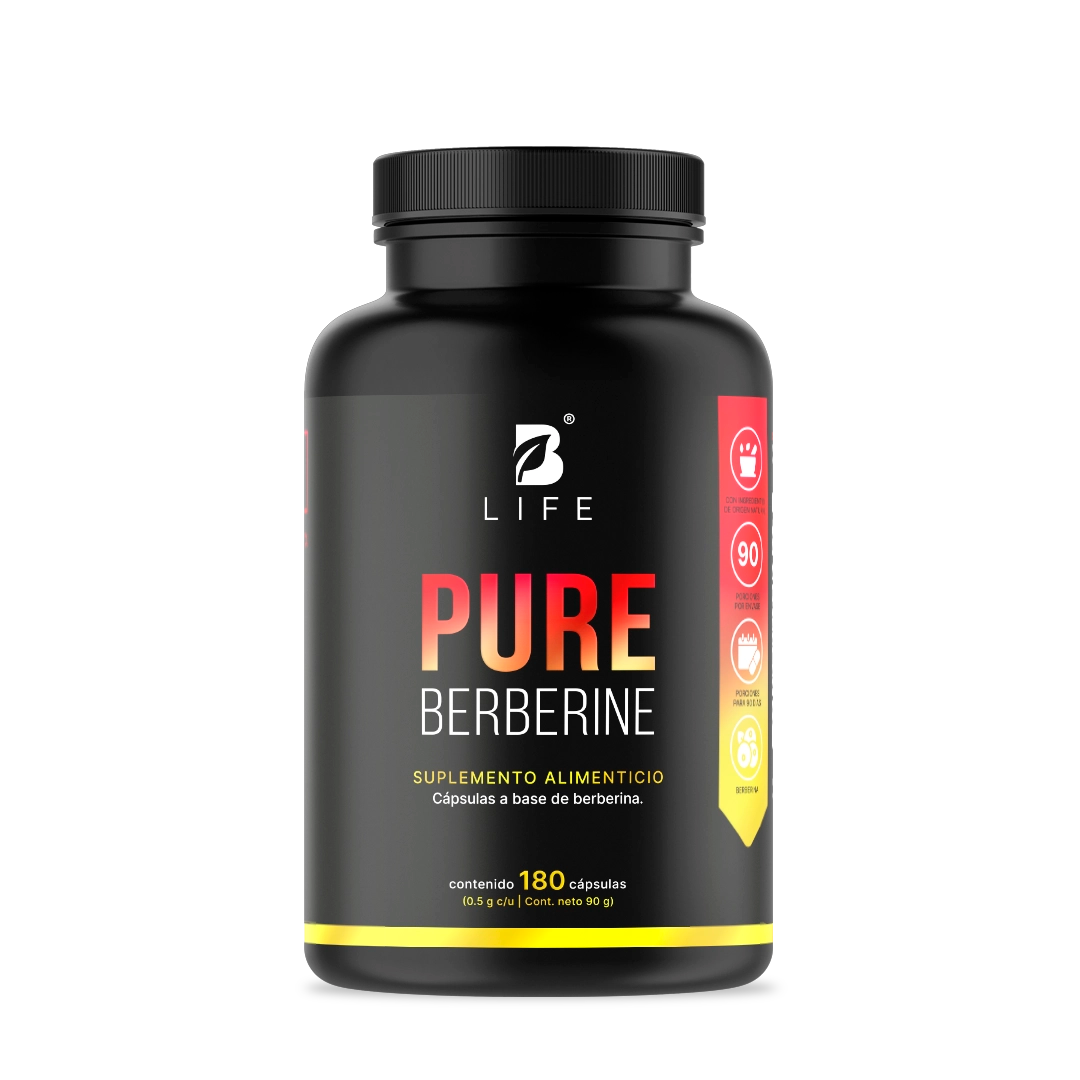 B Life Pure Berberine 500 mg 180 cápsulas - frente