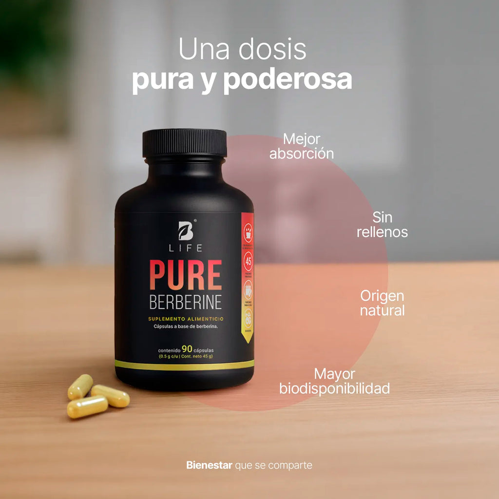 B Life Pure Berberine 90 cápsulas - presentación