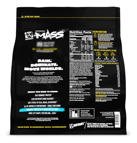 Mutant Mass Ganador de Masa 5 LB | Cookies & Cream | 15 Porciones