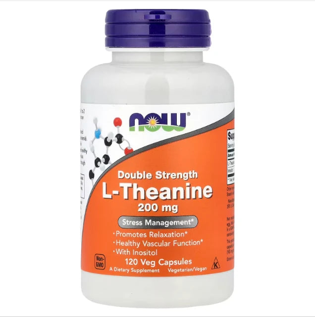 NOW L-Theanine | 200 mg | 120 Cápsulas - imagen 4