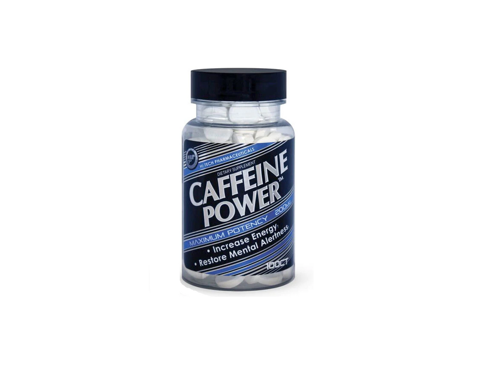Hi-Tech Pharmaceuticals Caffeine Power | 200 mg | 100 Tabletas
