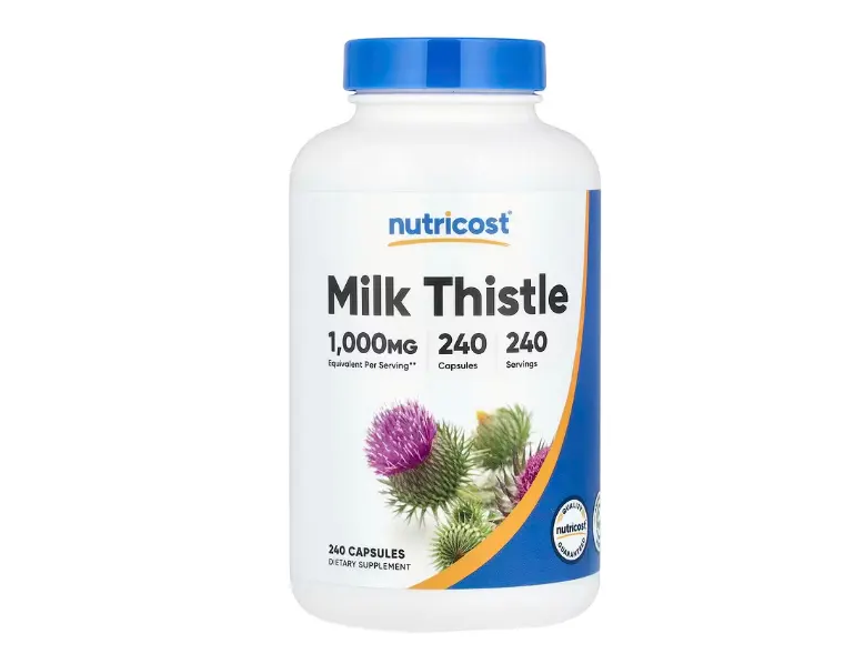Nutricost Milk Thistle 1000 mg Equivalent | 240 Cápsulas | Extracto 4:1