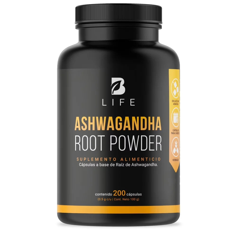 B Life Ashwagandha 500 mg 200 cápsulas - imagen 5