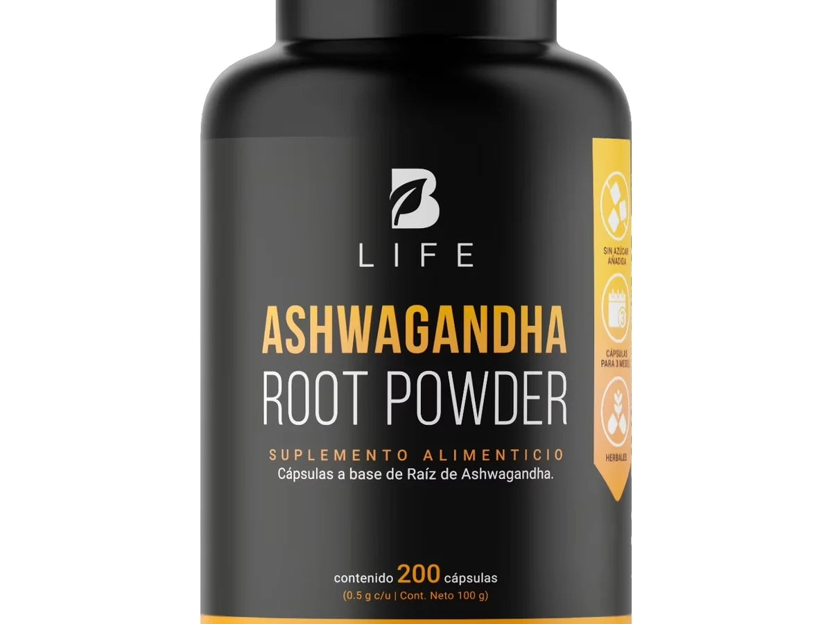 B Life Ashwagandha 500 mg 200 cápsulas - imagen 4