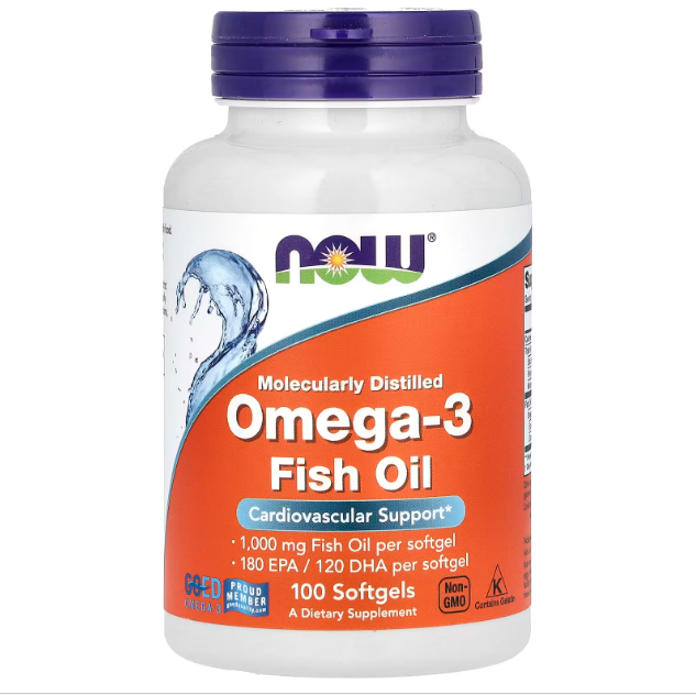 NOW Omega 3 Fish Oil | 1000 mg | 100 Softgels