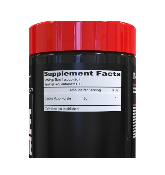 Insane Labz Creatine Monohydrate | 100 Servicios | Sin Sabor