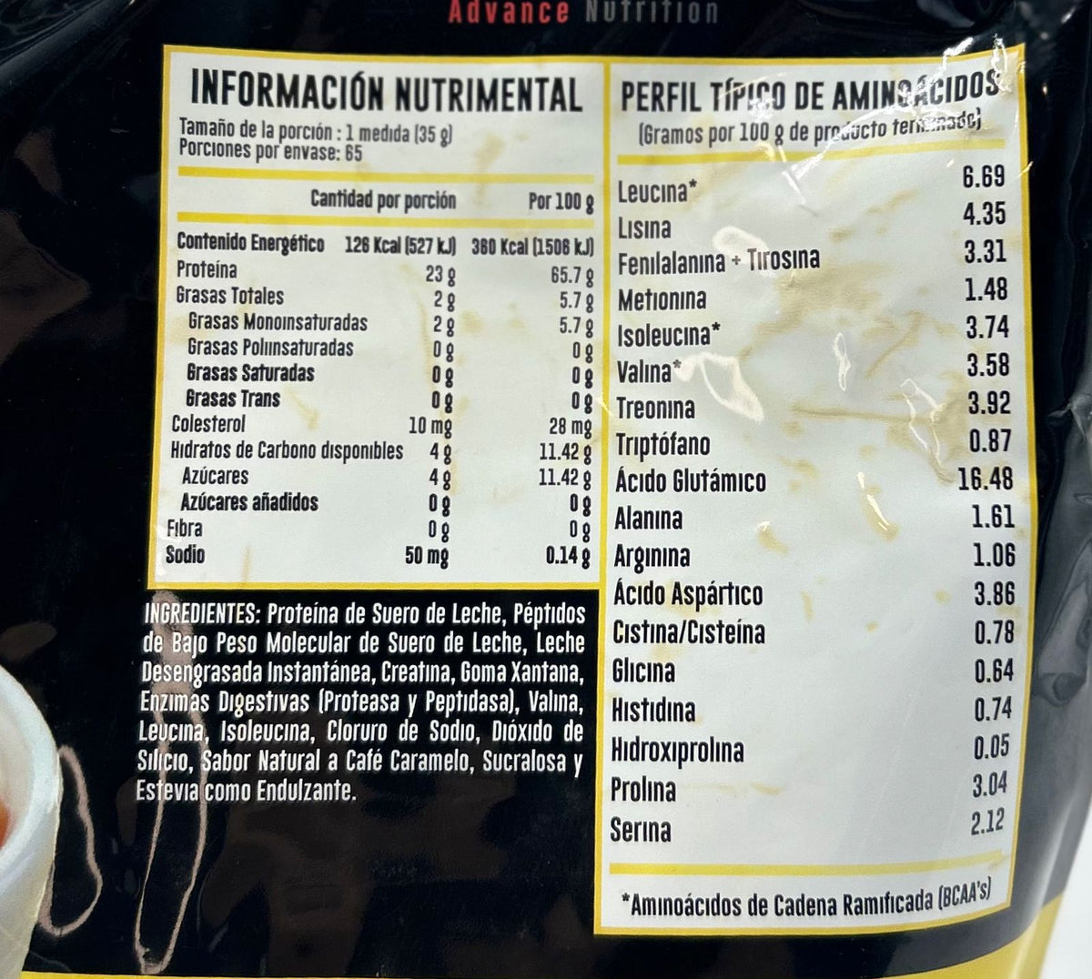 HYDROTEIN BAG PROTEÍNA DE SUERO HIDROLIZADA 5 LB 65 SERV | ADVANCE NUTRITION
