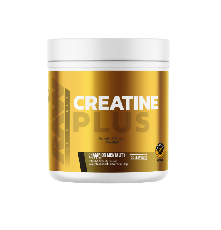 RAW Nutrition Creatina Plus 30 Servicios Suplemento para Rendimiento Físico y Fuerza con CreaSol Mejora 28% en Fuerza y 51% en Resistencia