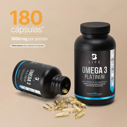 B Life Omega 3 Platinum 180 cápsulas - imagen de producto