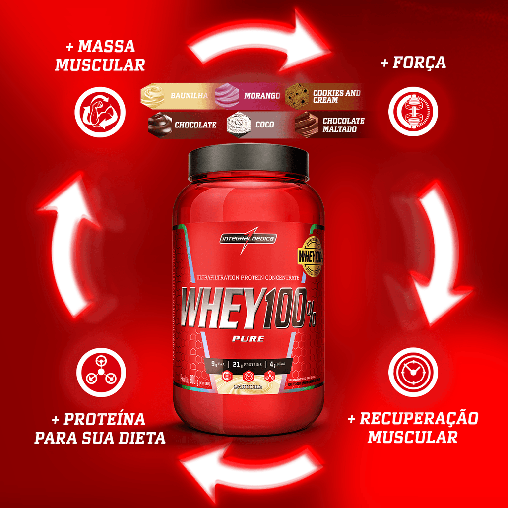 Integralmédica 100% Pure Whey 900 g - diseño de producto