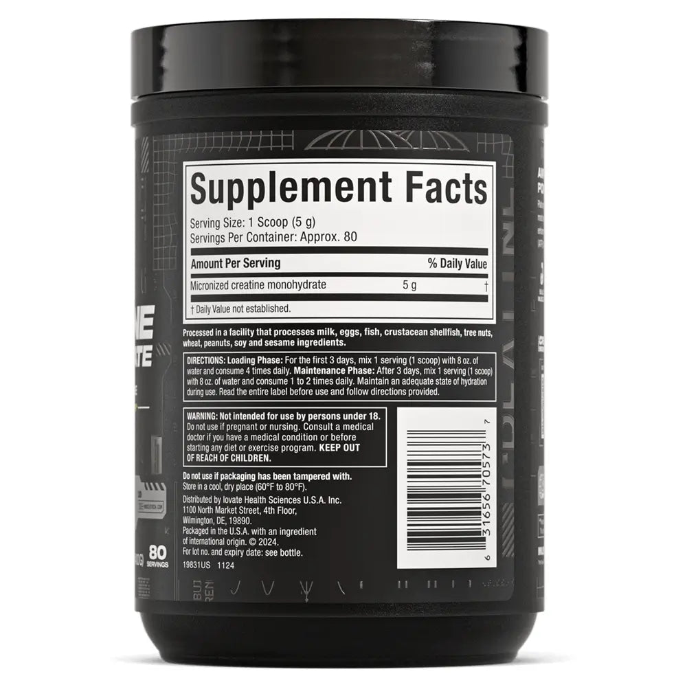 MuscleTech Platinum Creatine 80 servicios - Supplement Facts