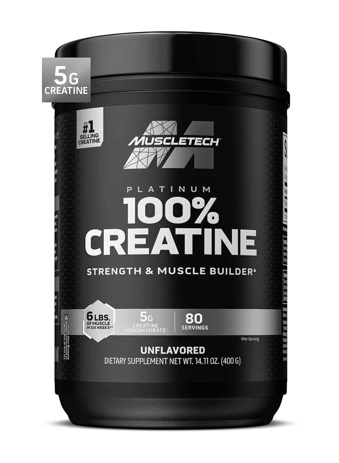 MuscleTech Platinum Creatine 80 servicios - presentación