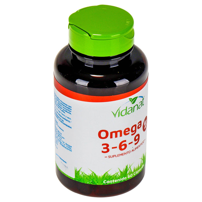 Vidanat Omega 3-6-9 60 cápsulas - vista lateral