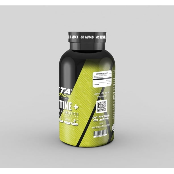 Meta Nutrition L-Carnitine 90 cápsulas - reverso