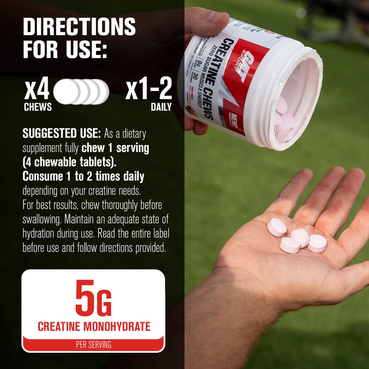 GAT Creatine Chews - modo de uso