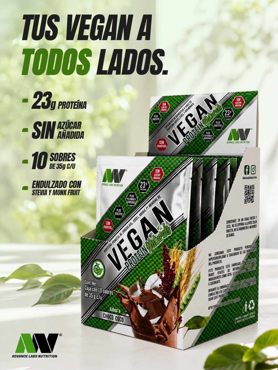Advance Nutrition Vegan Protein Choco Coco - información del producto