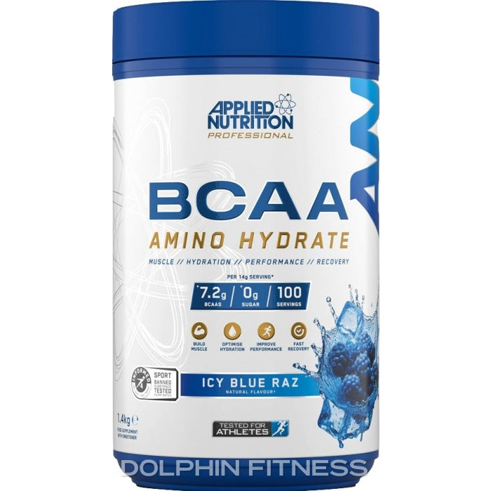 Applied Nutrition BCAA Amino Hydrate Icy Blue Raz 1.4 kg - frontal