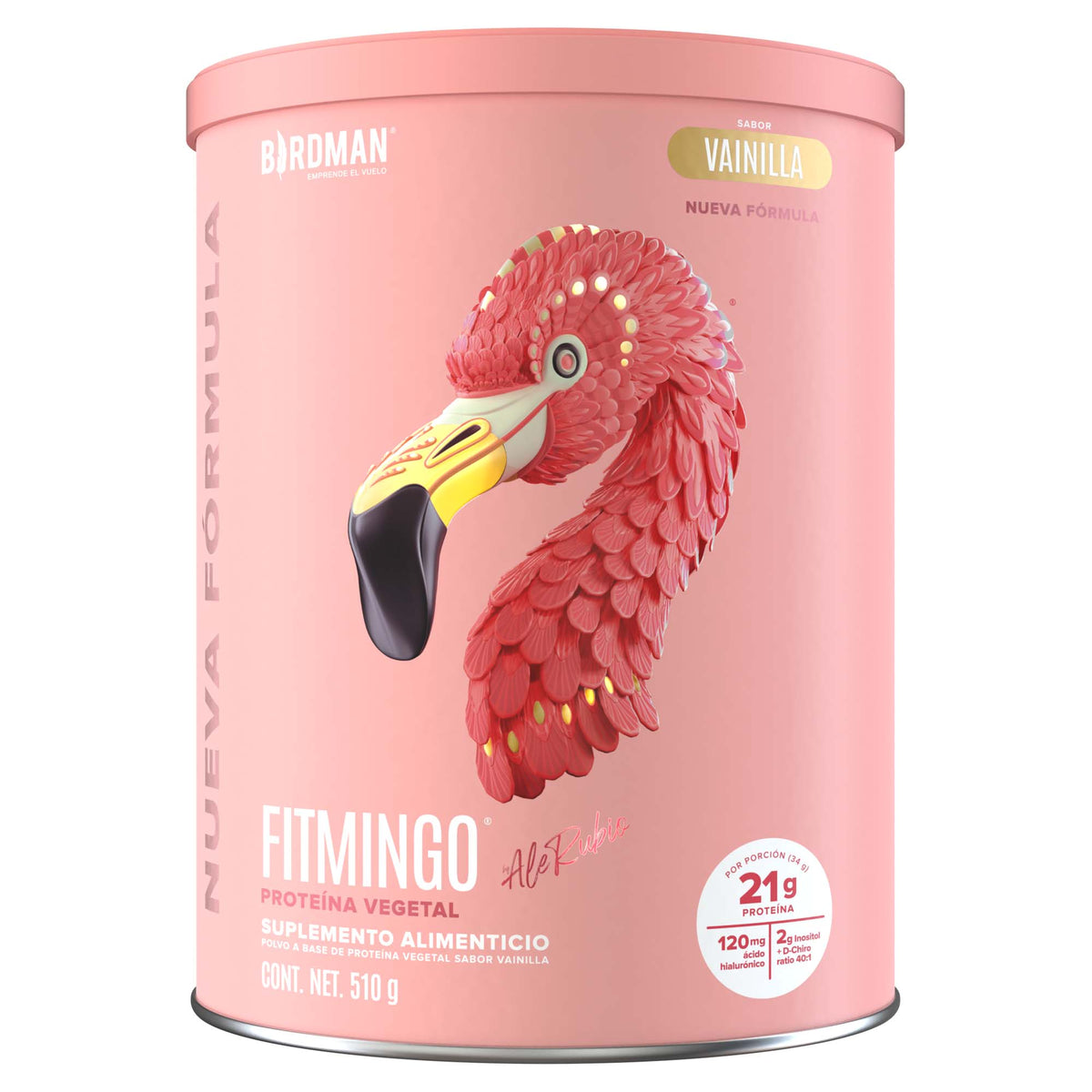 Birdman Fitmingo Vainilla 510 g nueva fórmula - frontal