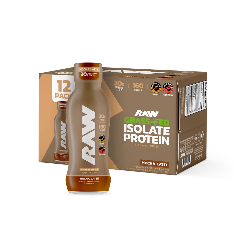RAW Isolate Protein Drink Mocha Latte 12 oz - frontal