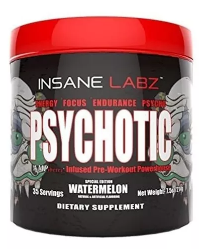 PSYCHOTIC ROJO 35 SERVICIOS INSANE LABZ Suplemento Pre Entreno Ultra Potente para Rendimiento Físico y Energía Máxima