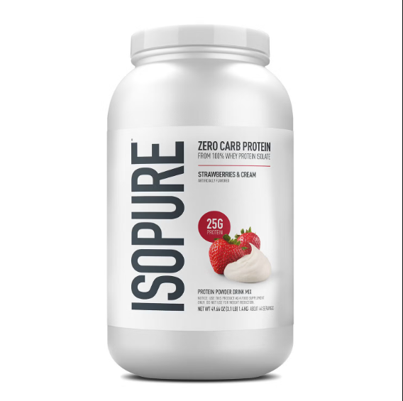 ISOPURE 3 LB 44 SERV ZERO CARB -- Proteína de Suero 100% Pura sin Lactosa y Grasa Enriquecida con Glutamina