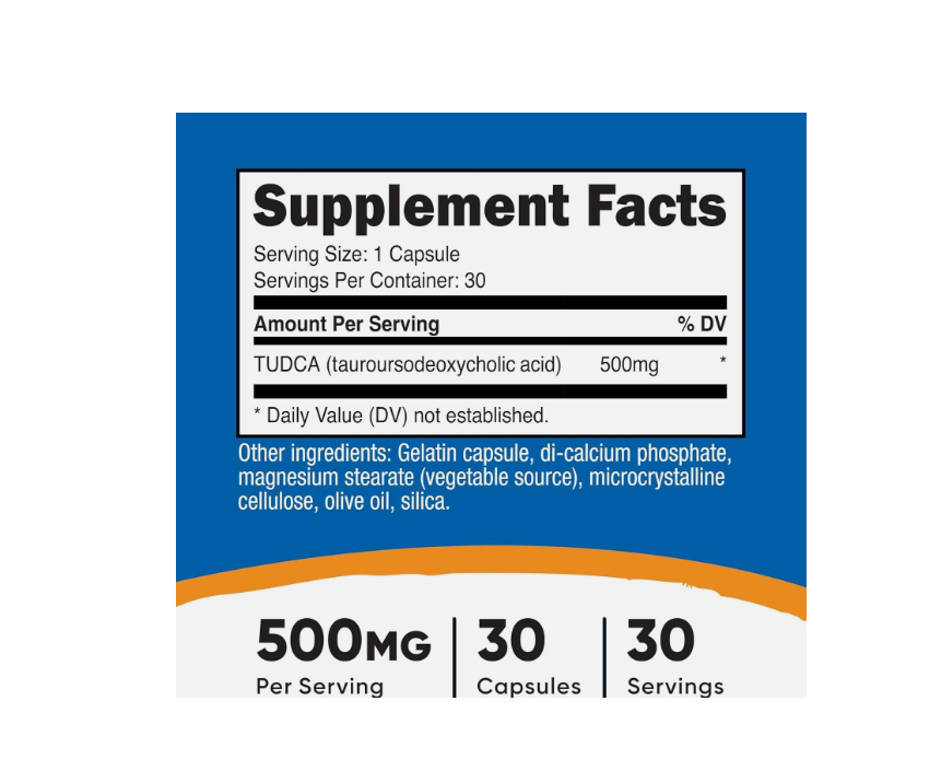 Nutricost TUDCA | 500 mg | 30 Cápsulas