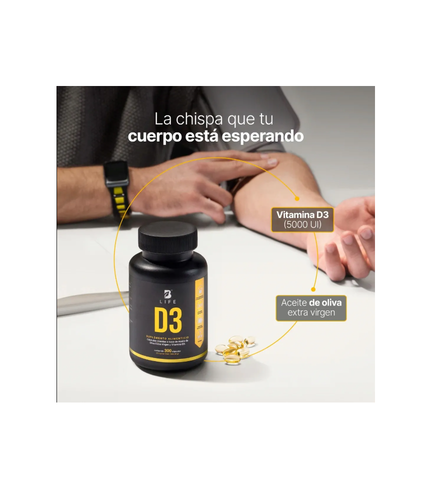 B Life Vitamina D3 | 300 Cápsulas