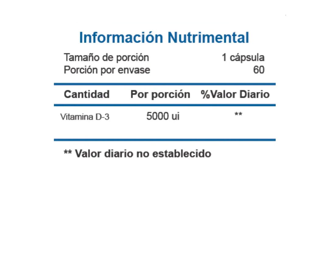 Essentials Vitamina D3 | 60 Cápsulas