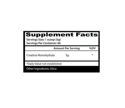 Creatina Monohidratada 60 Servings Insane Labz  Sin Sabor Libre de Gluten y Lactosa para Estilo de Vida Activo
