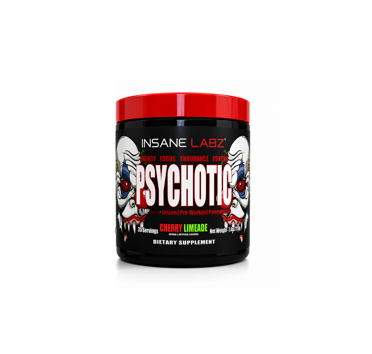 PSYCHOTIC ROJO 35 SERVICIOS INSANE LABZ Suplemento Pre Entreno Ultra Potente para Rendimiento Físico y Energía Máxima