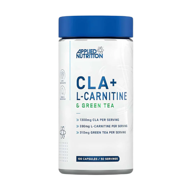 CLA + CARNITINA Y GREEN TEA 100 CAP/50 SERV APPLIED NUTRITION